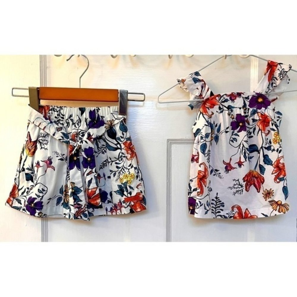 Girls Floral Top and Skirt by Green  Clothing